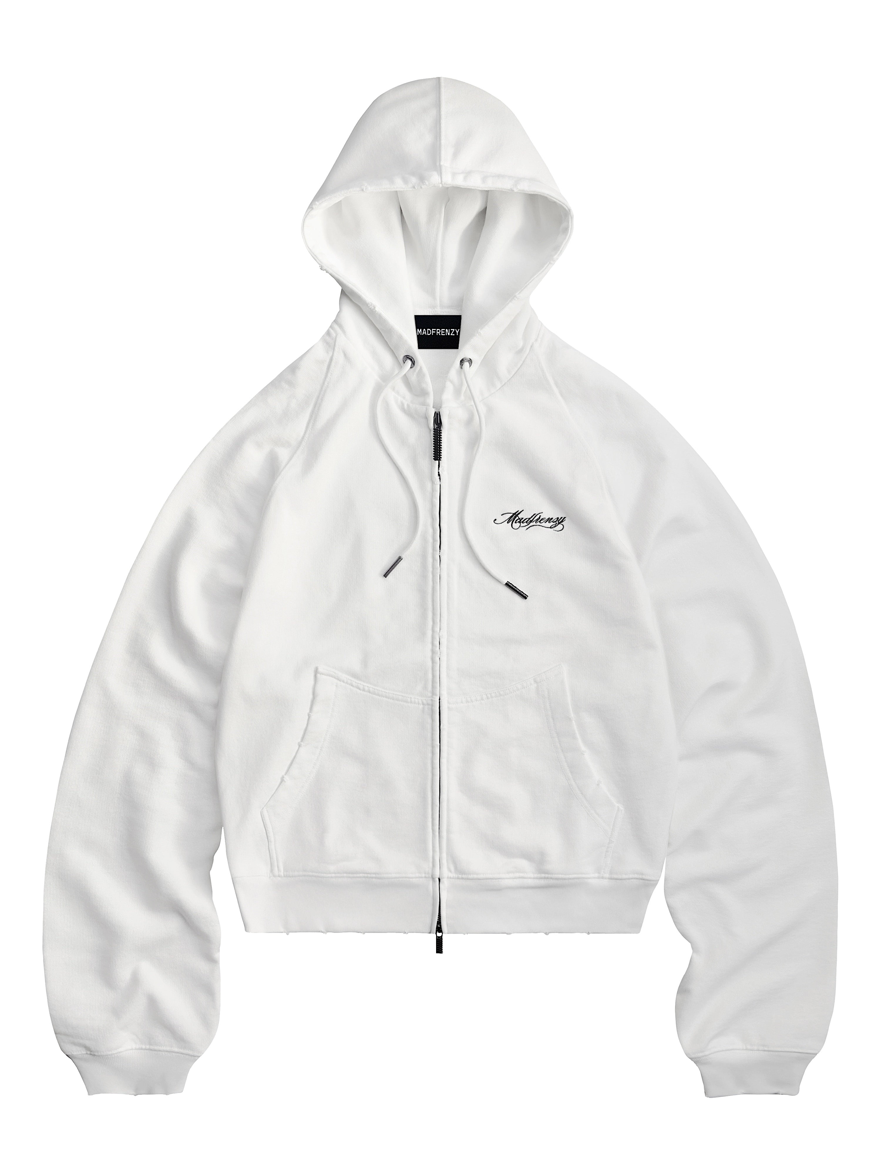 Худи на молнии WHITE