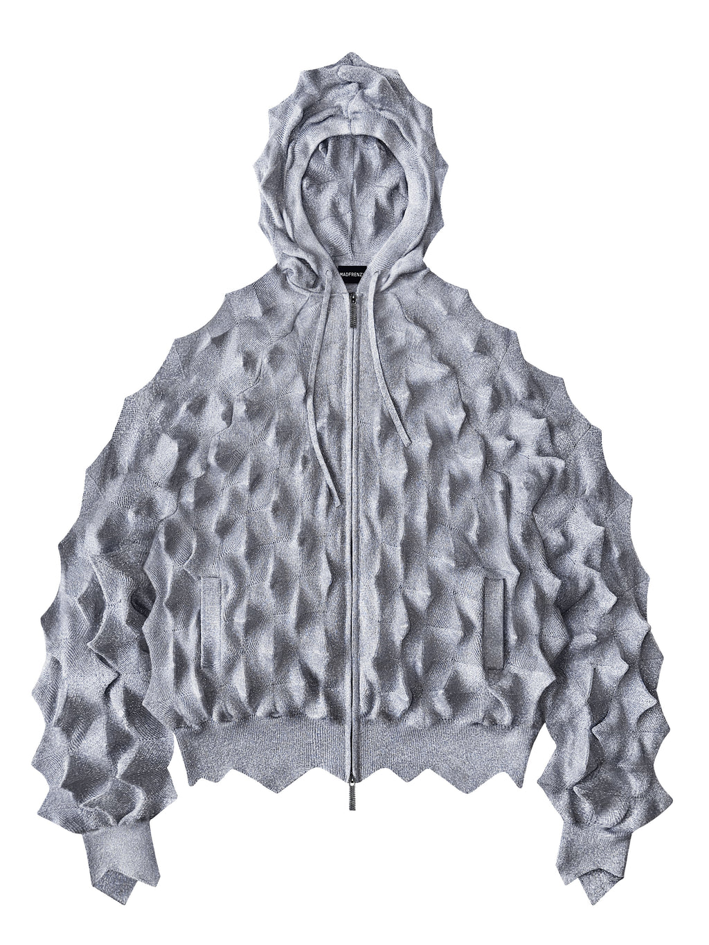 Худи на молнии SILVER Spiked