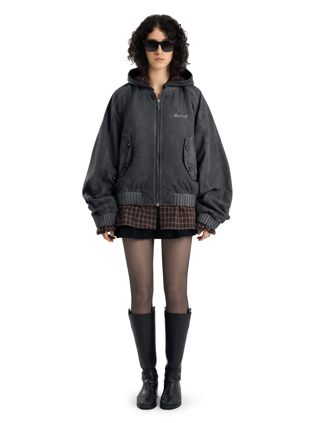 Бомбер с капюшоном OVERSIZED