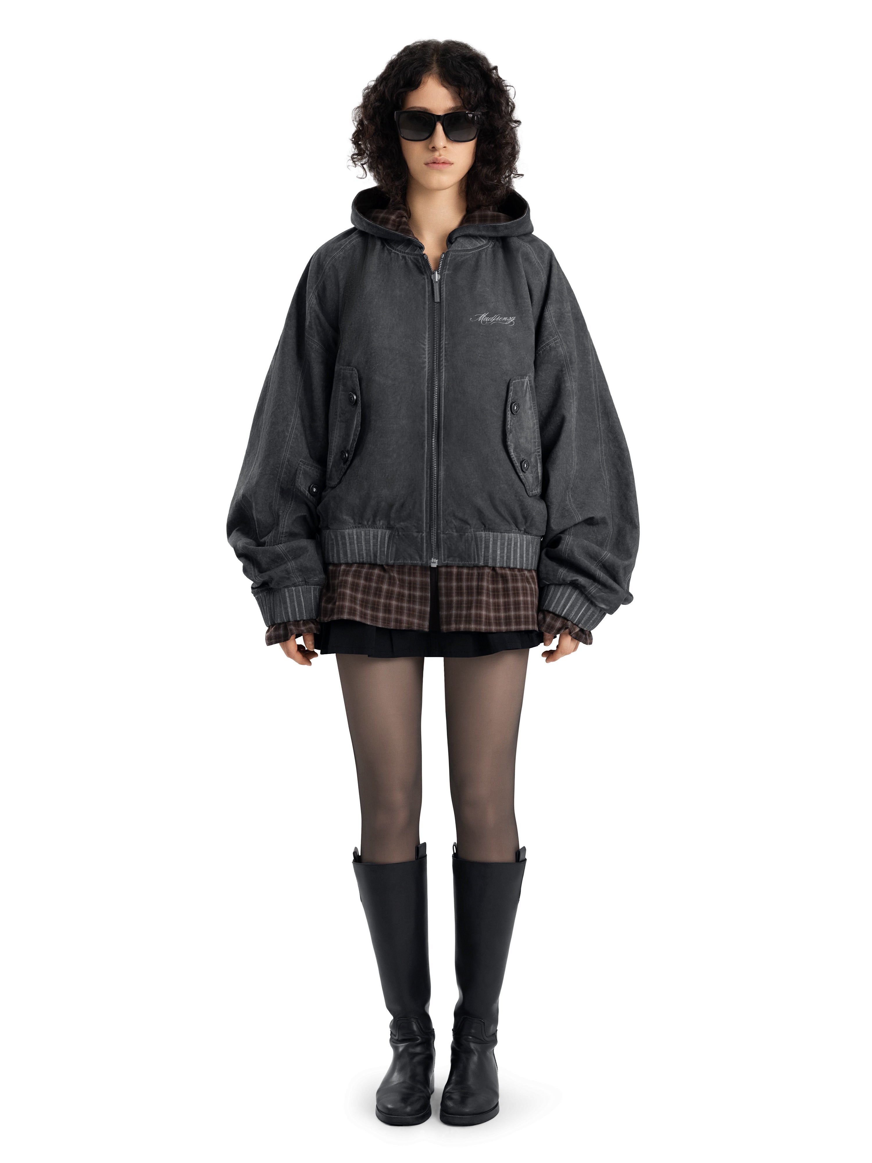 Бомбер с капюшоном OVERSIZED