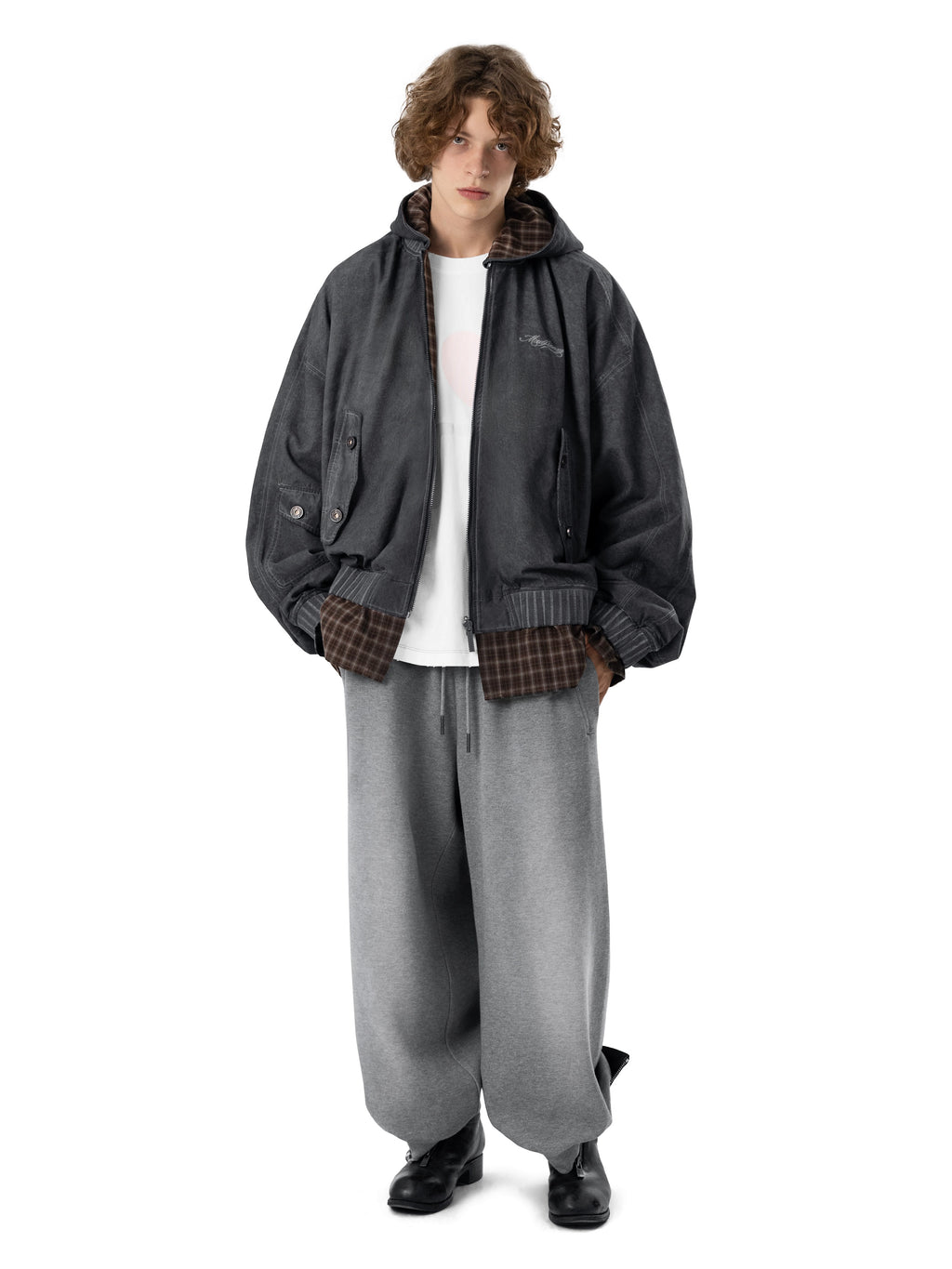 Бомбер с капюшоном OVERSIZED