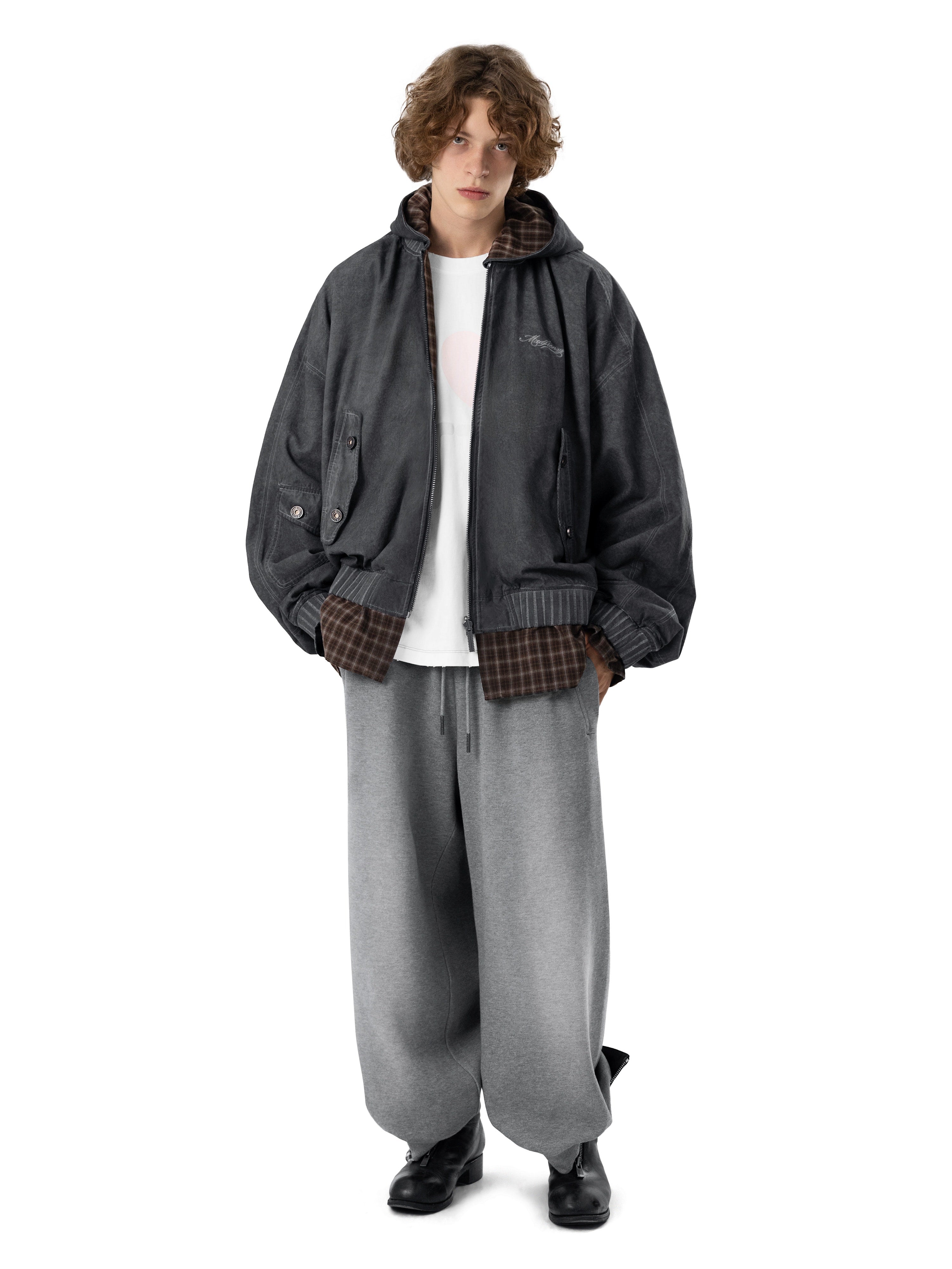 Бомбер с капюшоном OVERSIZED