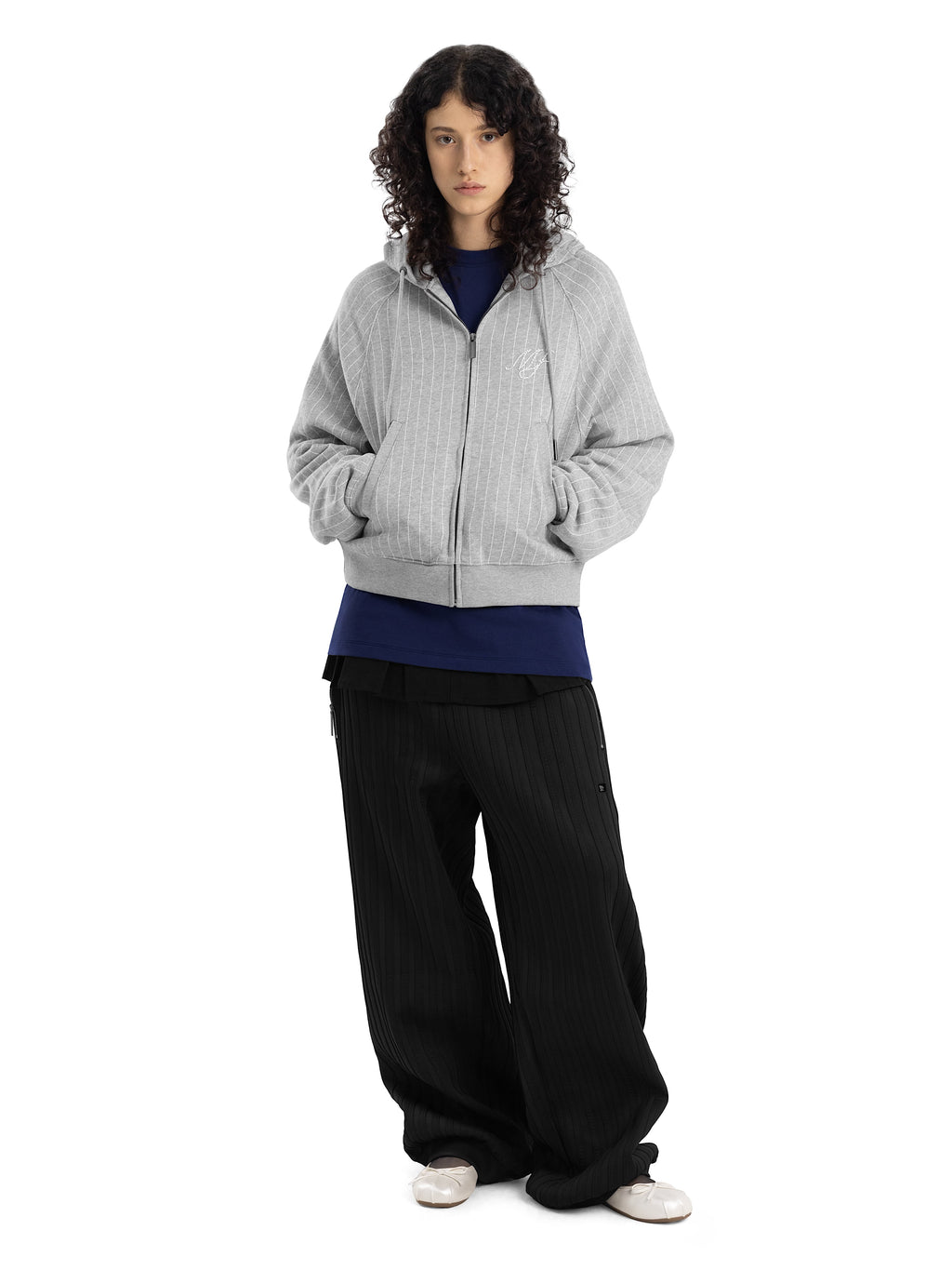 Худи на молнии PINSTRIPE [grey]