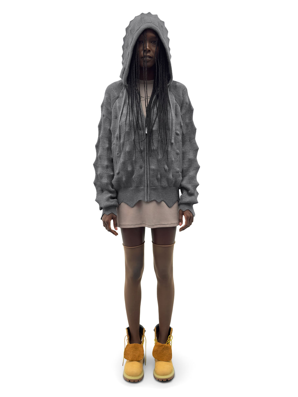 Худи SPIKED Zip-Up [grey]