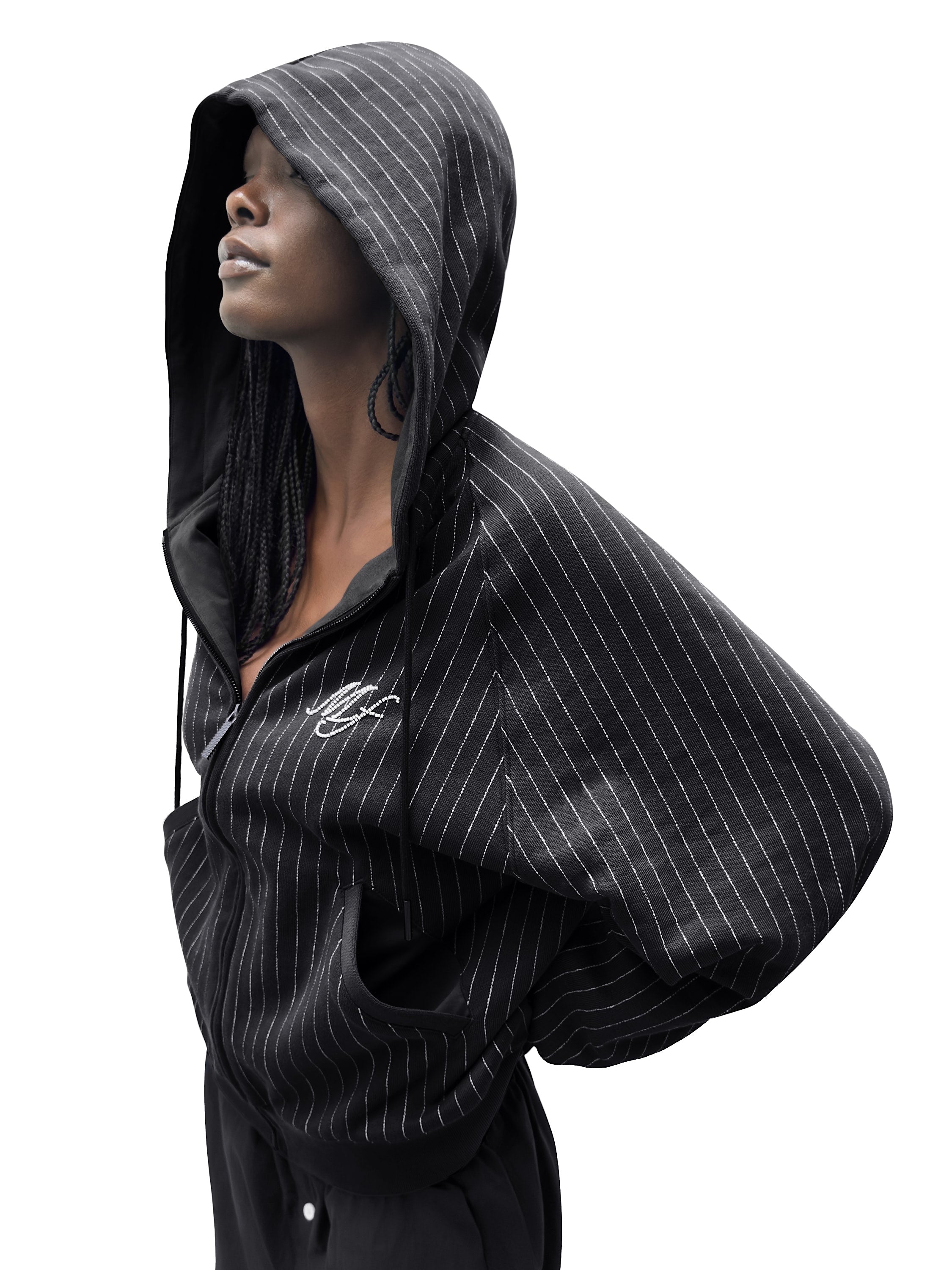 Худи на молнии STRIPED