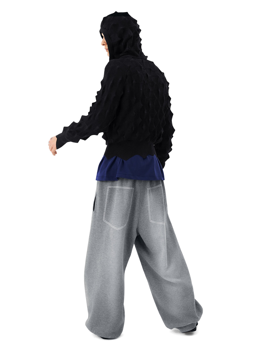 Худи на молнии SPIKED Slim [black]